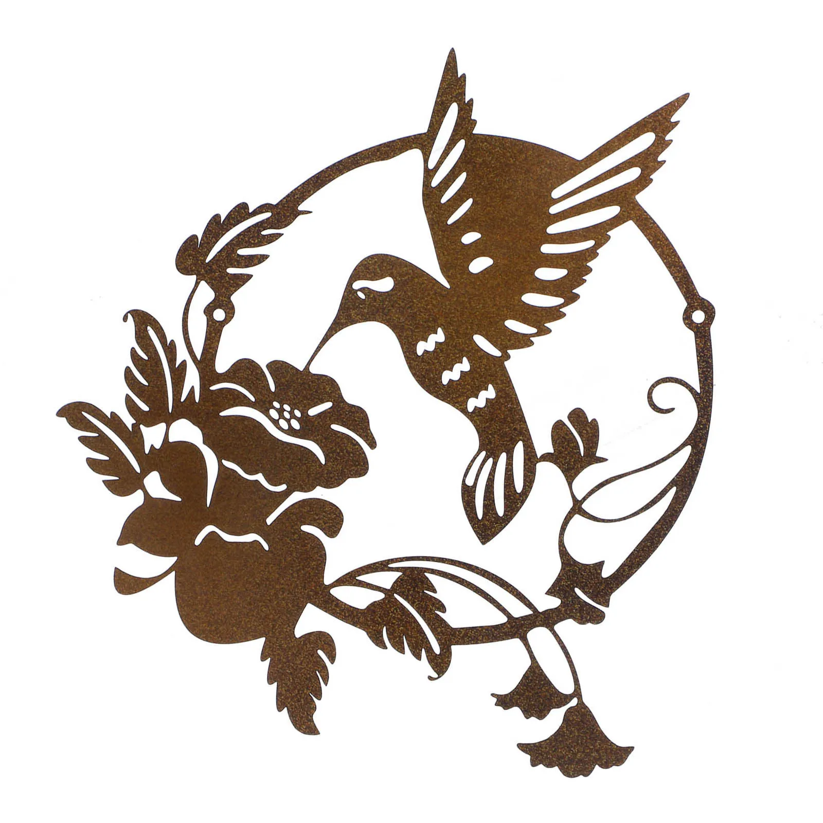 

Round Metal Hummingbird Wall Art Birds Flowers Decor For Living Room Outdoor Metal Artwork For Home Walls Decor Home Decoration