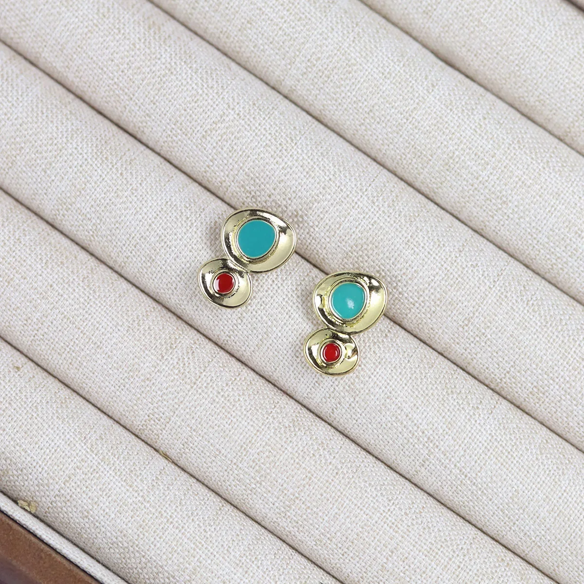 Bilandi модные украшения двухцветные овальные металлические матовые