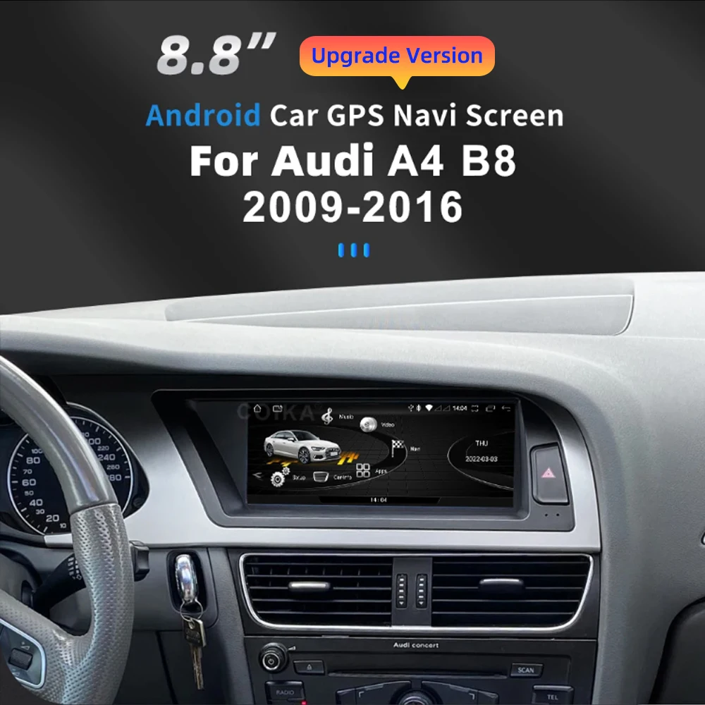 Автомобильный радиоприемник Android 14 для Audi A4 B8 2009-2016 авто Мультимедийный