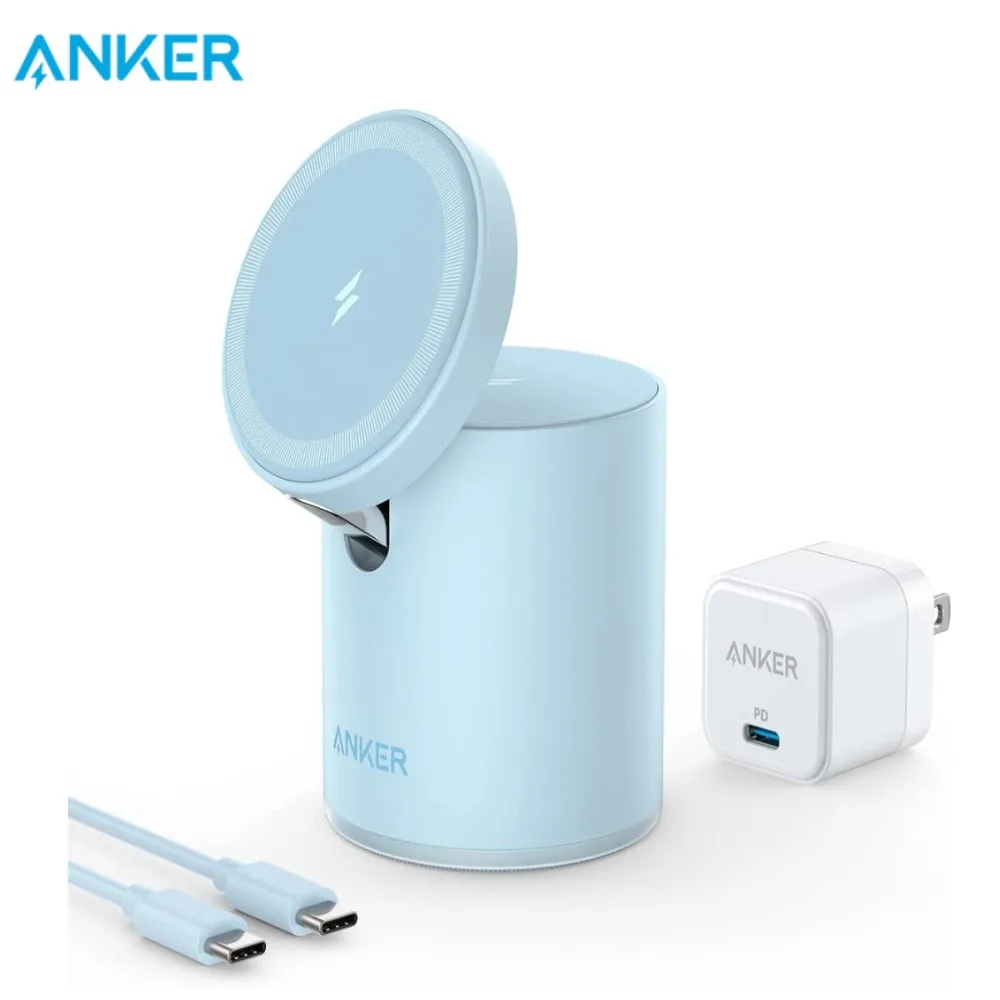 

Anker 623 магнитное Беспроводное зарядное устройство (MagGo) 2-в-1, совместимое с чехлом Magsafe для iPhone 13/12 серии для AirPods Pro B2568