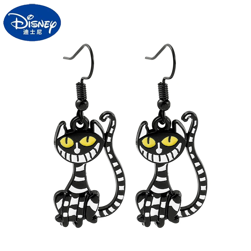 

Disney Funny Cute Cheshire Cat Earrings Alice in Wonderland Ear Drop Fashion Dangler Women Enamel Earring Jewelry Christmas Gift