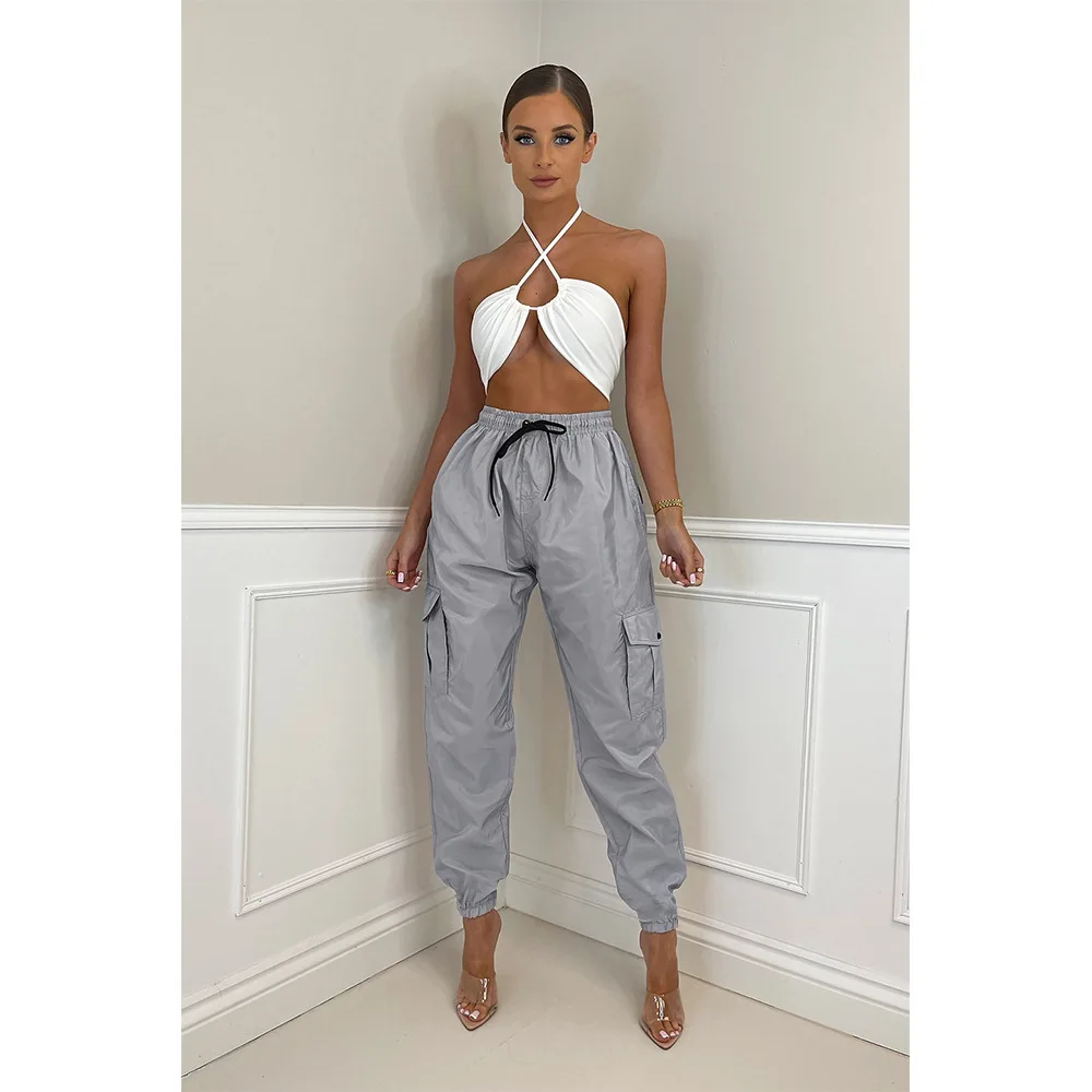 

Женские осенне-зимние модные однотонные повседневные брюки в стиле сафари спортивные брюки