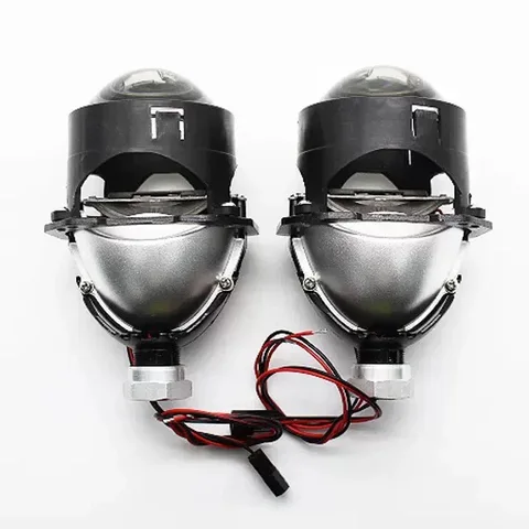 LingSheng 40 Вт 2,5 дюйма с двумя светодиодами для H1 H4 H7 9005/9006, розетка для модернизации автомобильных фар, полный комплект со светодиодными кожухами, белый, желтый