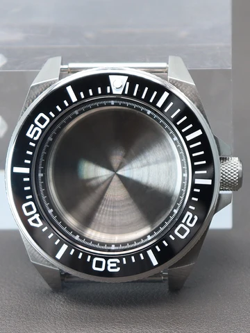 Модифицированные Чехлы для часов 43,8 мм, часы Seiko Samurai для дайвинга, сапфировое стекло, Керамическая рамка, для часов nh35 nh36, циферблат 28,5 мм