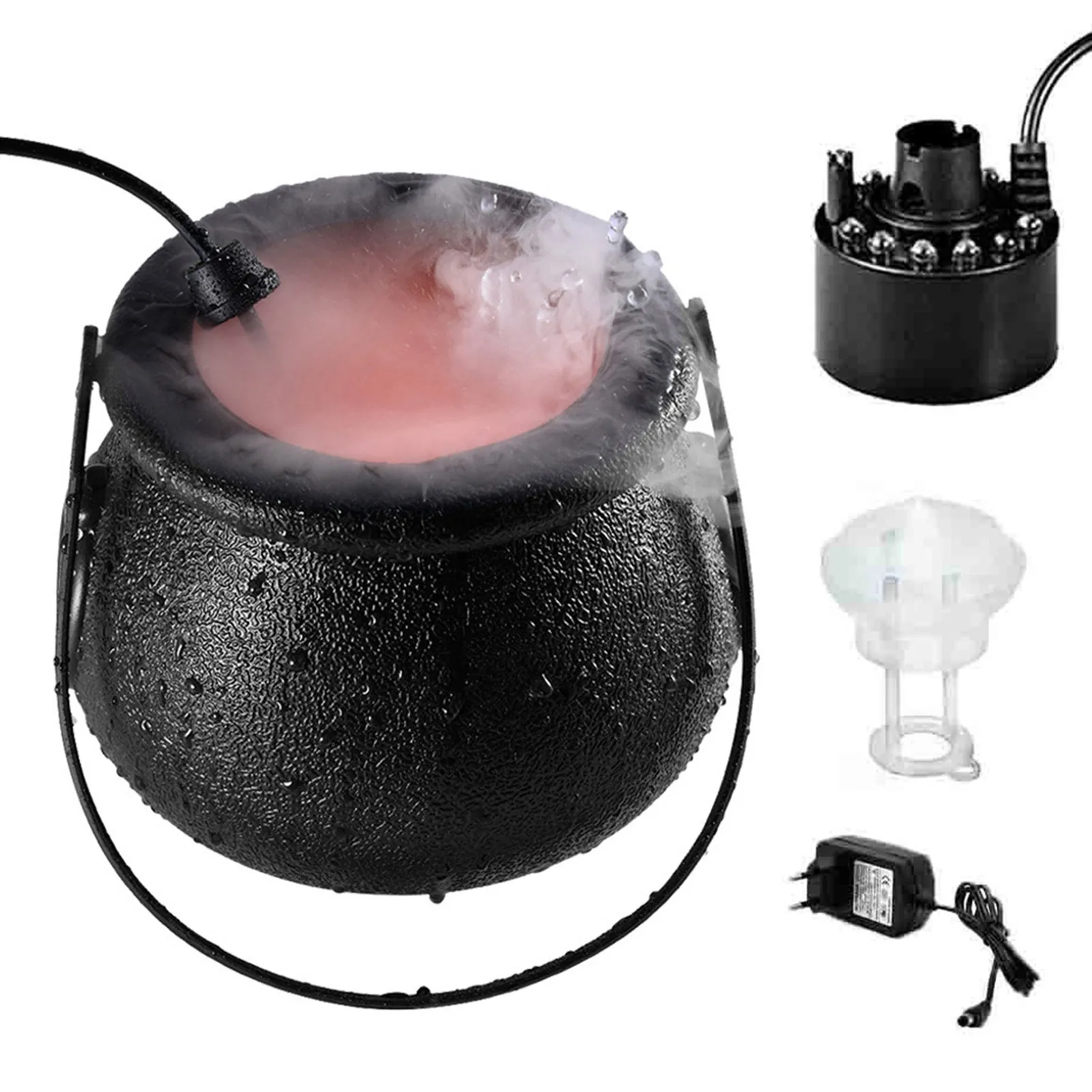

Водяной автомат Witch Cauldron, инструмент для создания тумана на Хэллоуин, для вечеринок, с 12 Светодиодный одами