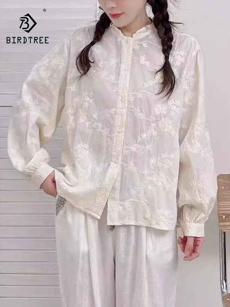 Новинка осенняя хлопковая рубашка с длинным рукавом женские кружевные топы со