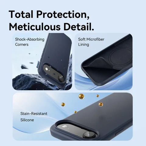 Магнитный чехол Vention для iPhone 17, Air Pro Max, жидкий силиконовый чехол, защитный чехол для беспроводной зарядки, чехол для телефона Magsafe