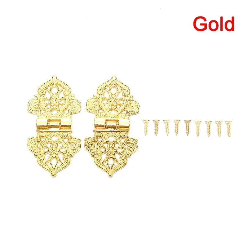 

3 шт./компл., винтажная петля из сплава с полым цветком, 24*54 мм, мебельная фурнитура, сделай сам, коробка, металлические петли