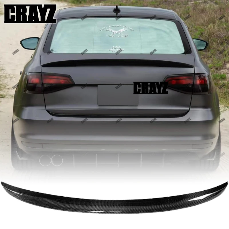 Для 2012 13 14 15 16 17 2018 Volkswagen Sagitar Jetta MK6 Черный диффузор крышки багажника из настоящего