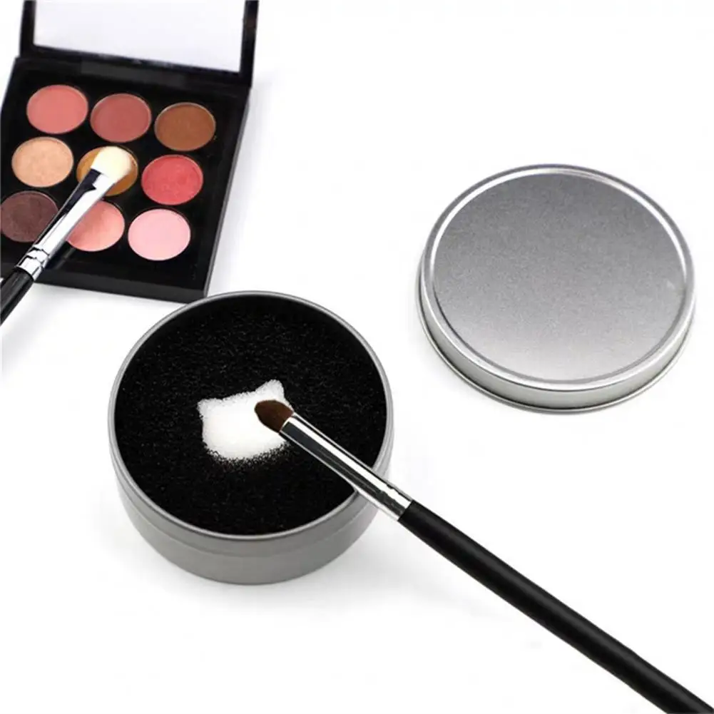 Практичный очиститель кистей для макияжа моющаяся губка очистки может быть