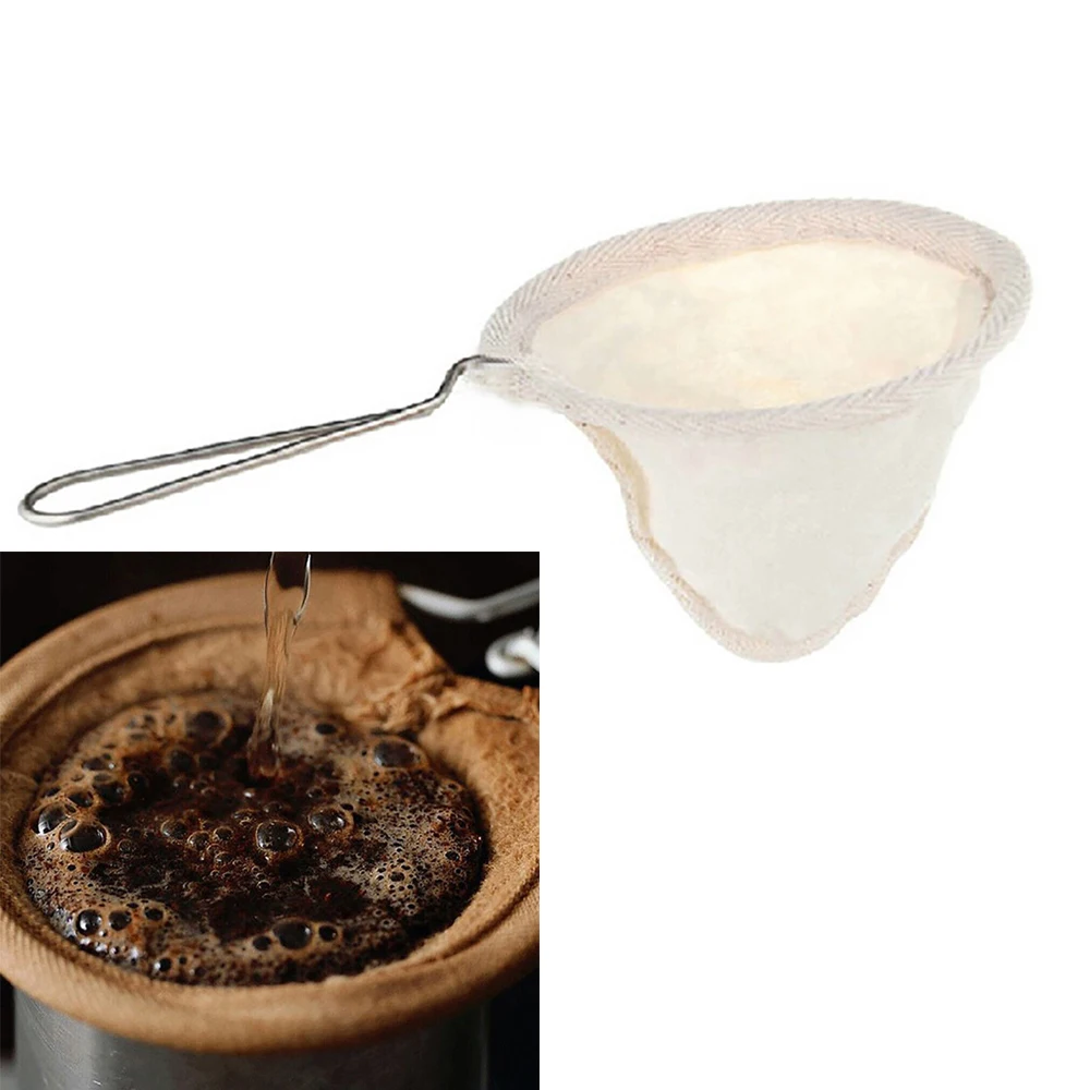 Многоразовый фланелевый фильтр для кофе ручной работы ультратонкий чайный