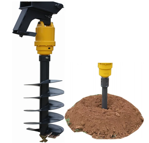 Excavator Hydraulic Post Hole Digger Auger Drives Earth  Drill