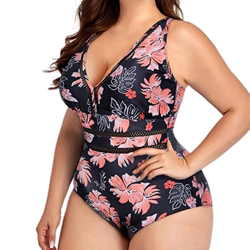 Женский слитный купальник с V-образным вырезом и эффектом пуш-ап |