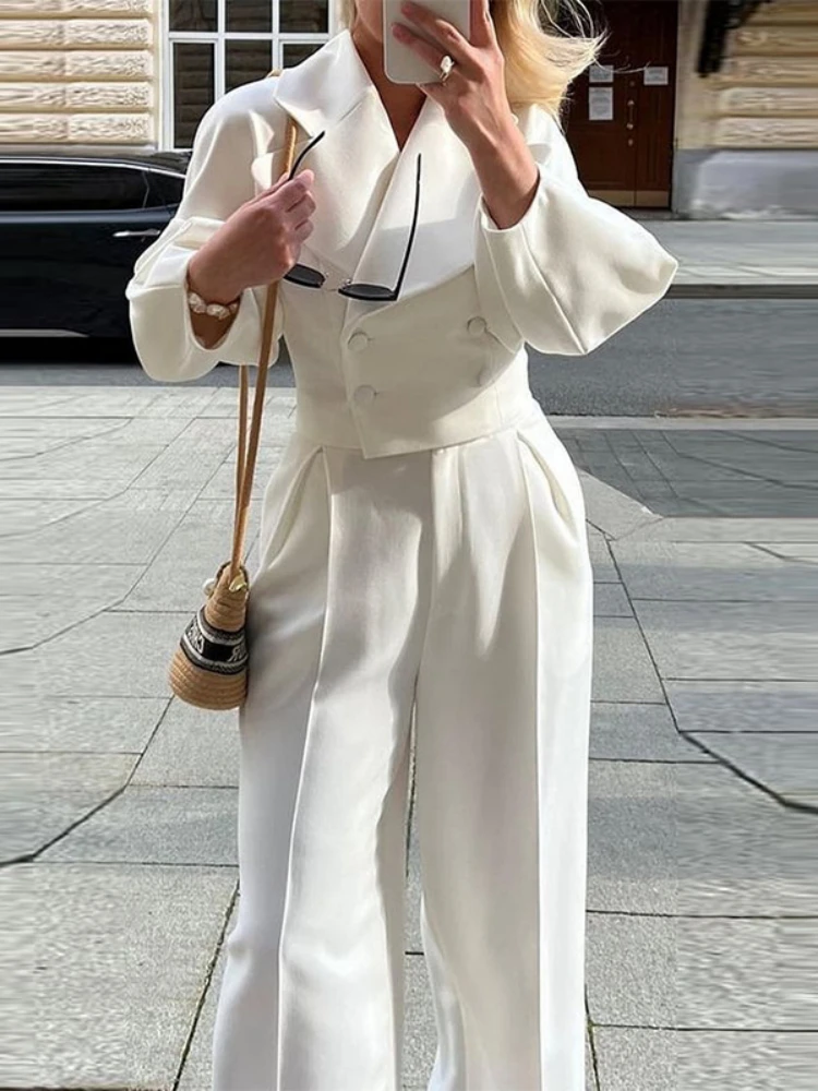 Женский пиджак комплекты брюк из двух предметов однотонные пальто с двойной