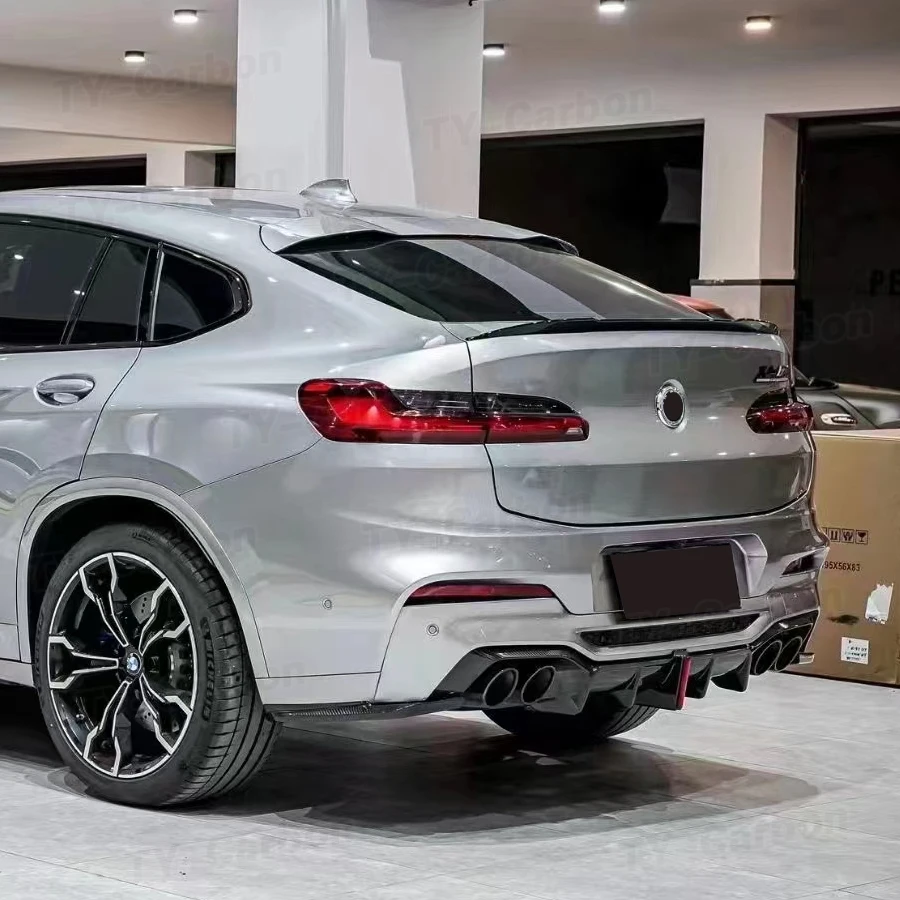 Диффузор для заднего бампера из углеродного волокна BMW F98 X4M 2019 + диффузор с
