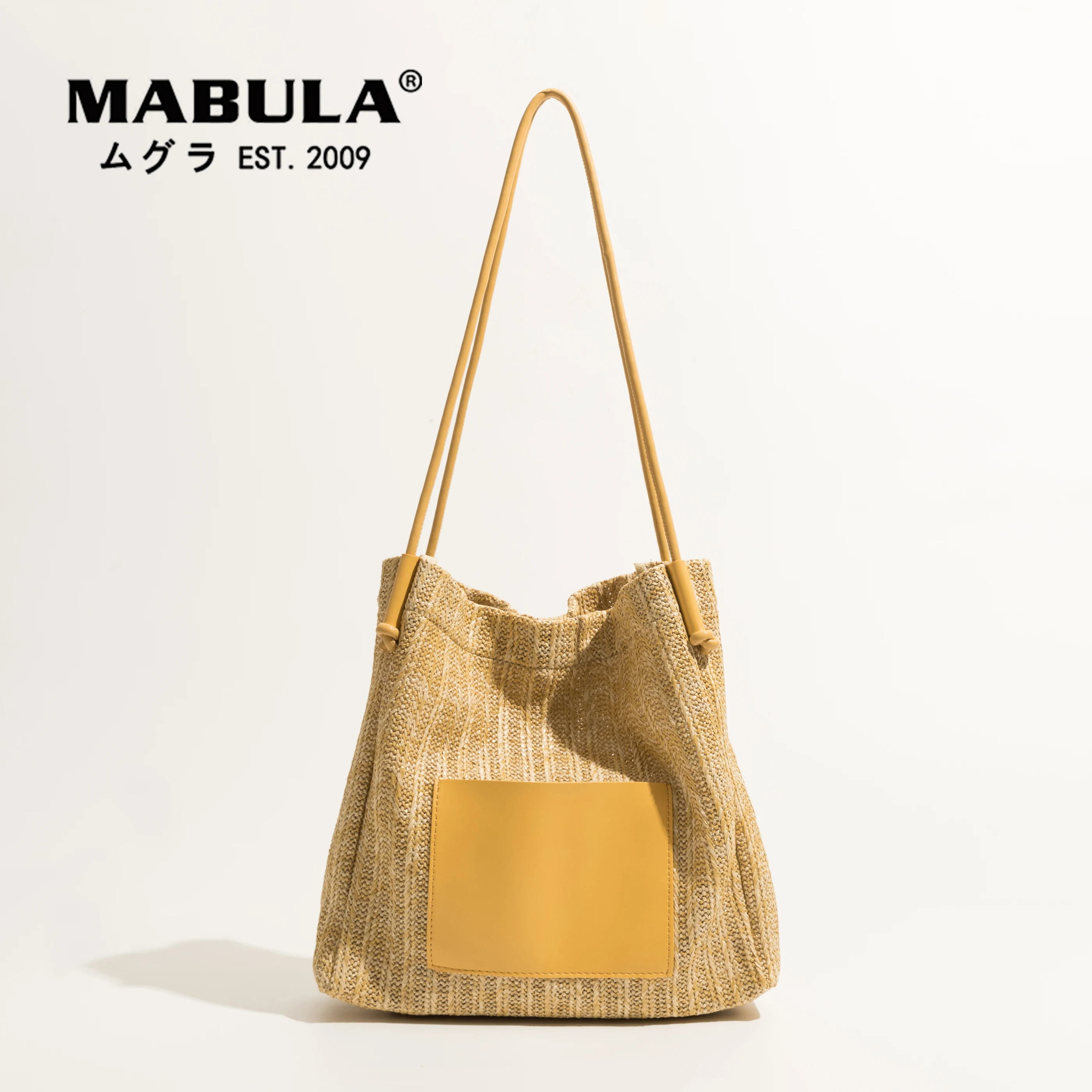 

Летняя Пляжная плетеная женская Соломенная Сумка MABULA, вместительная Повседневная Сумка-тоут, экологически чистая плетеная Высококачестве...