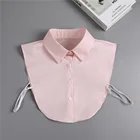 Женская деловая рубашка Sitonjwly, однотонная кружевная блузка с отложным воротником, поддельный съемный воротник, 2022