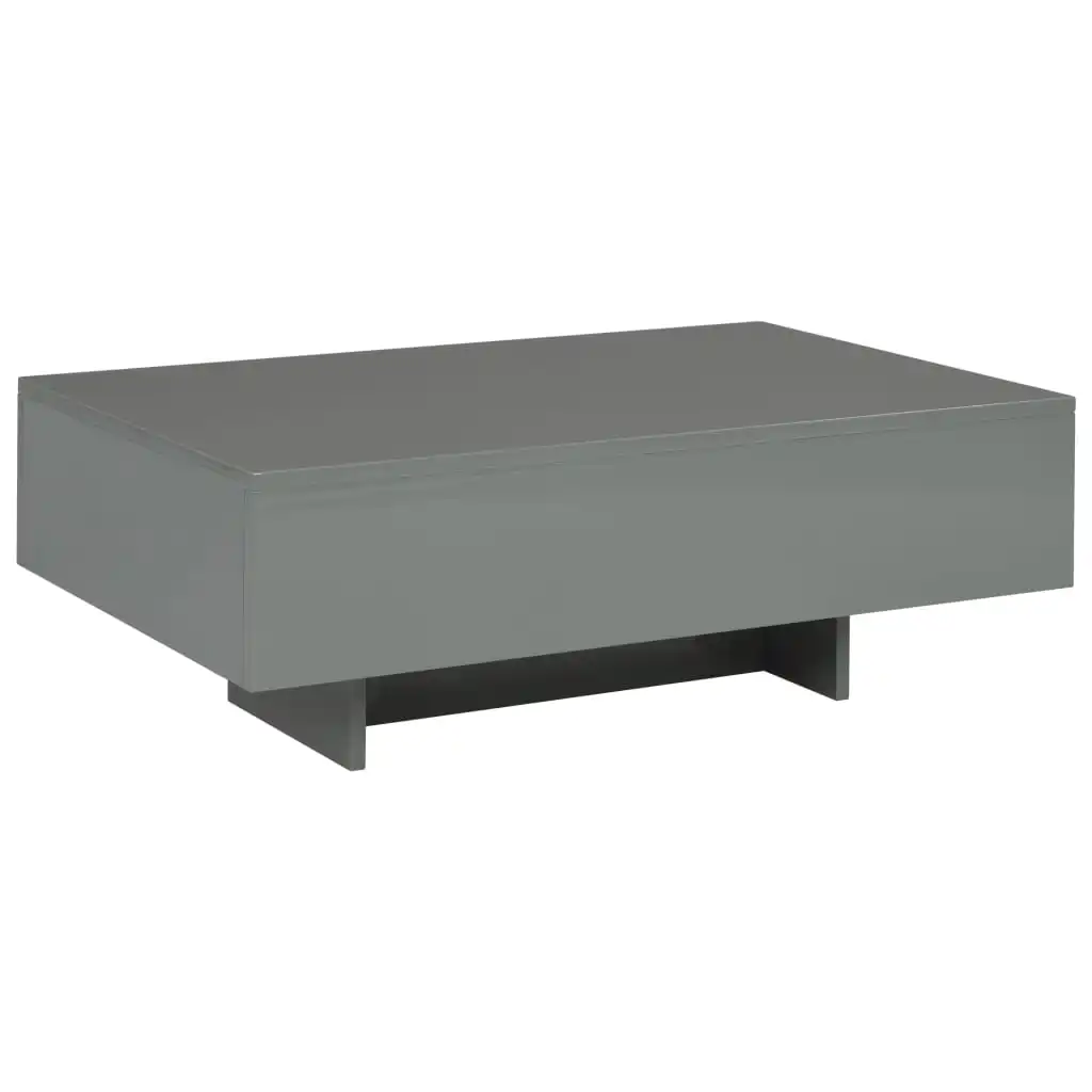 

Low Coffe Table Coffee Tables for Living Room Tables Casual Decor High Gloss Gray 33.5"x21.7"x12.2" MDF