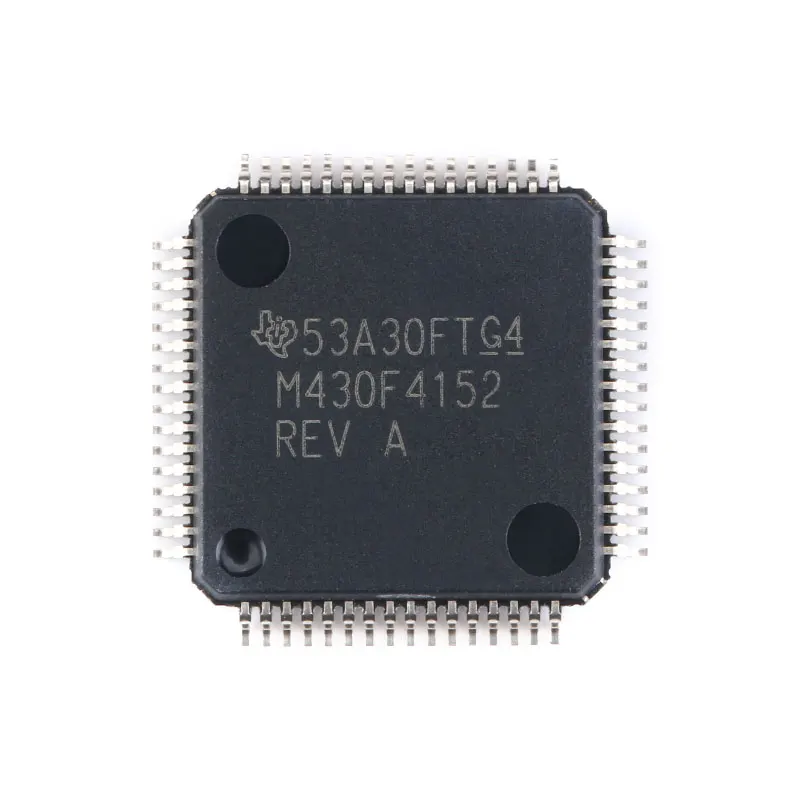 

10pcs/Lot MSP430F4152IPMR LQFP-64 MARKING;M430F4152 16-Bit Microcontrollers - MCU 16B Ultra-Lo-Pwr 8KB Fl 512B RAM 10B ADC
