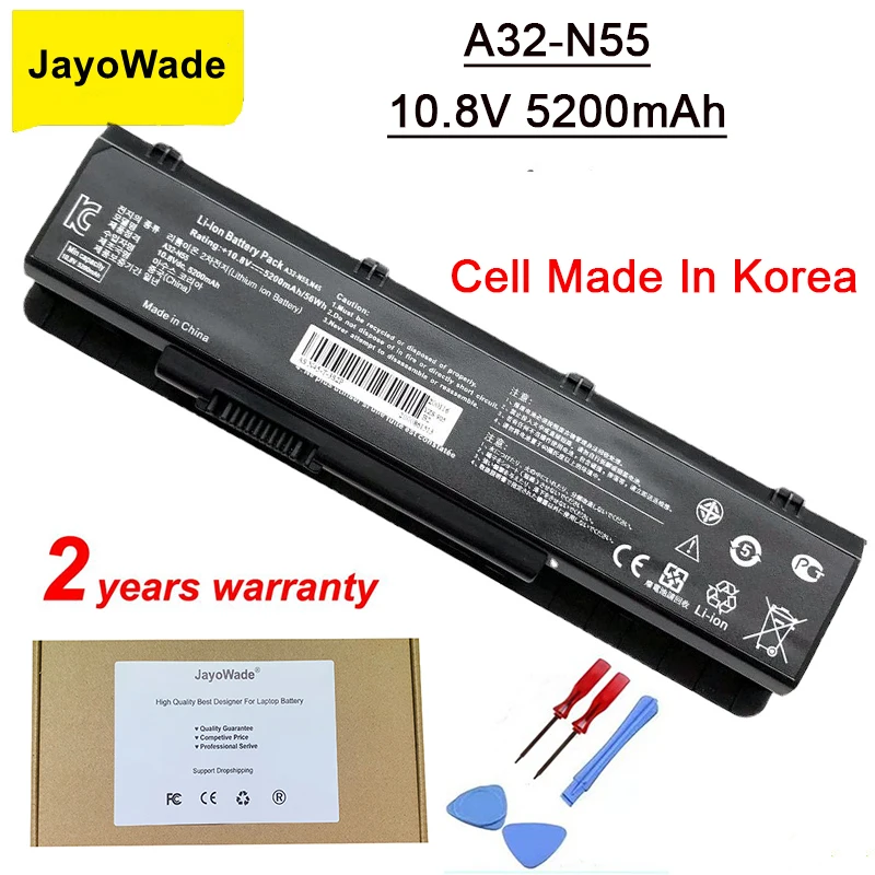 

JayoWade A32-N55 Laptop Battery For ASUS N45 N45SF N55E N75S N45E N45SJ N55S N75SF N45F N45SL N55SF N75SJ A32 N55 Notebook