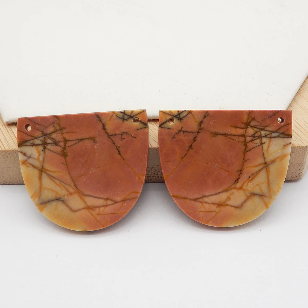 

Multi-Color Picasso Jasper Double hole Earrings Beads, Stone For Earring Making