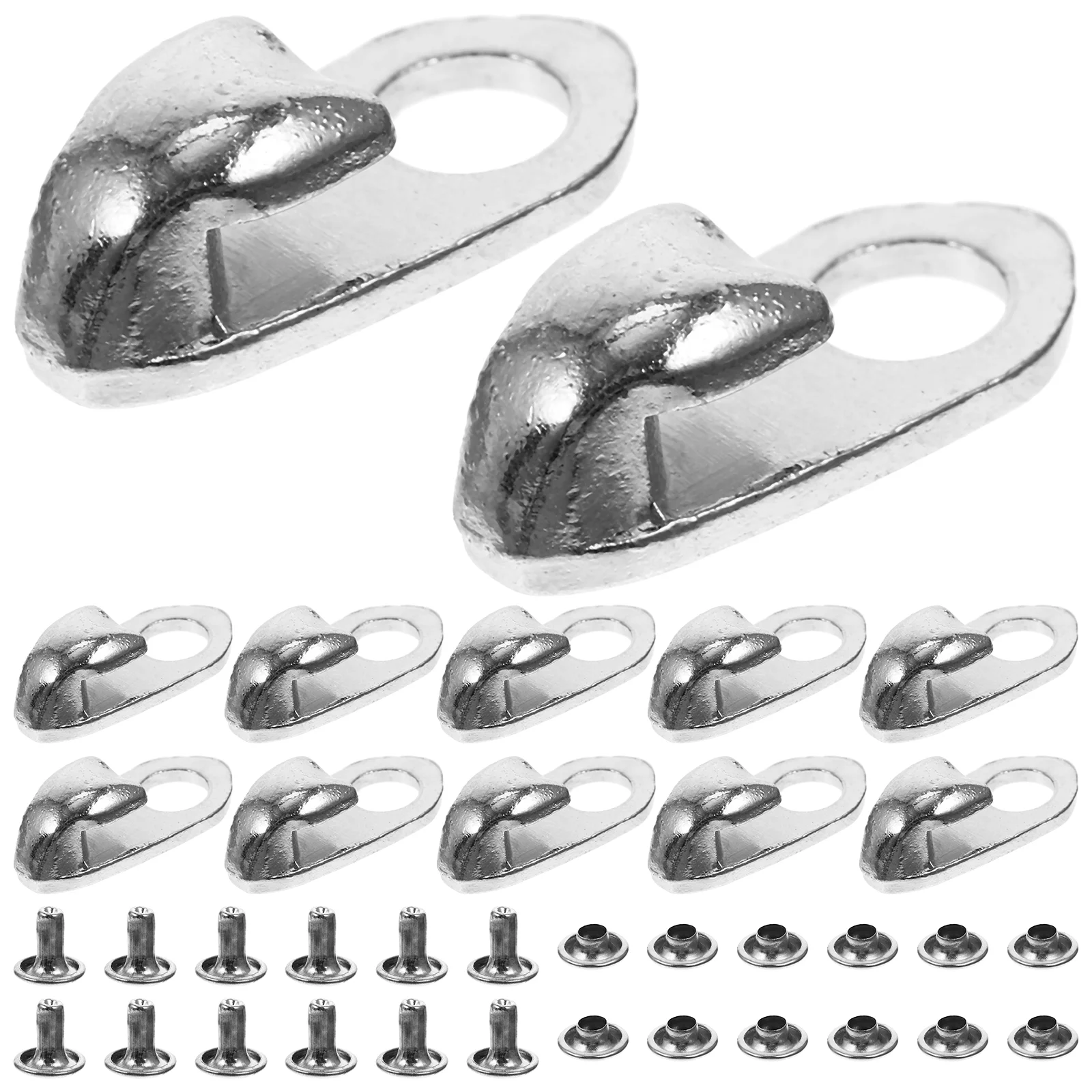 

12pcs Alloy Shoelace Buckle Shoe Buckle Boot Eyelet Repair Kit Climbing Shoes Buckle Alloy Shoe Lace Buckle