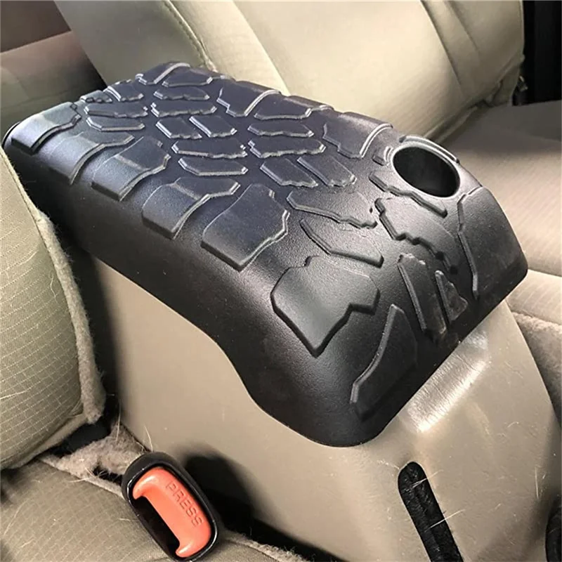 

Car Accessories Center Console Armrest Pad Cover for Jeep Wrangler TJ 1997-2006 Auto Black Tire Tread Armrest Box Pads Modified