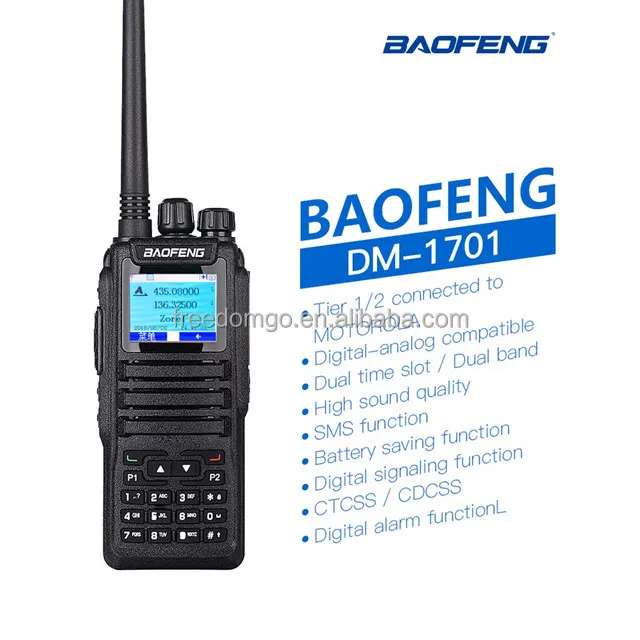 Baofeng DM-1701 Двухдиапазонная двухдиапазонная рация с разъемом времени Dmr/аналоговая
