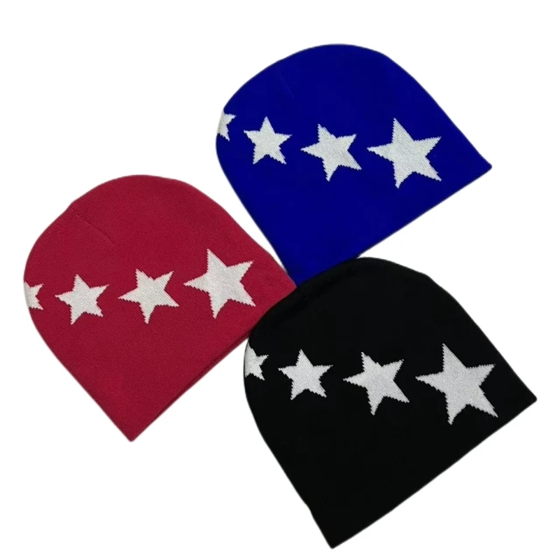 InsStyle Вязаная шапка Y2K для девочек-подростков Ветрозащитная Женская спортивная на