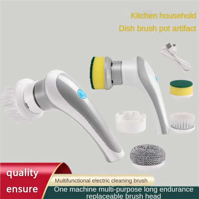 

Вращающаяся Чистящая щетка белая длительный срок службы аккумулятора, Сменная головка щетки, одна кнопка, запуск, вращение на 360 °, чистящая щетка