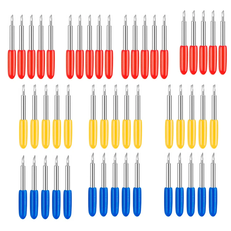 

50 шт. ножи для плоттера сменные лезвия для плоттера Roland Cricut 30/45/60 градусов нож резак виниловый резак ножи для плоттера