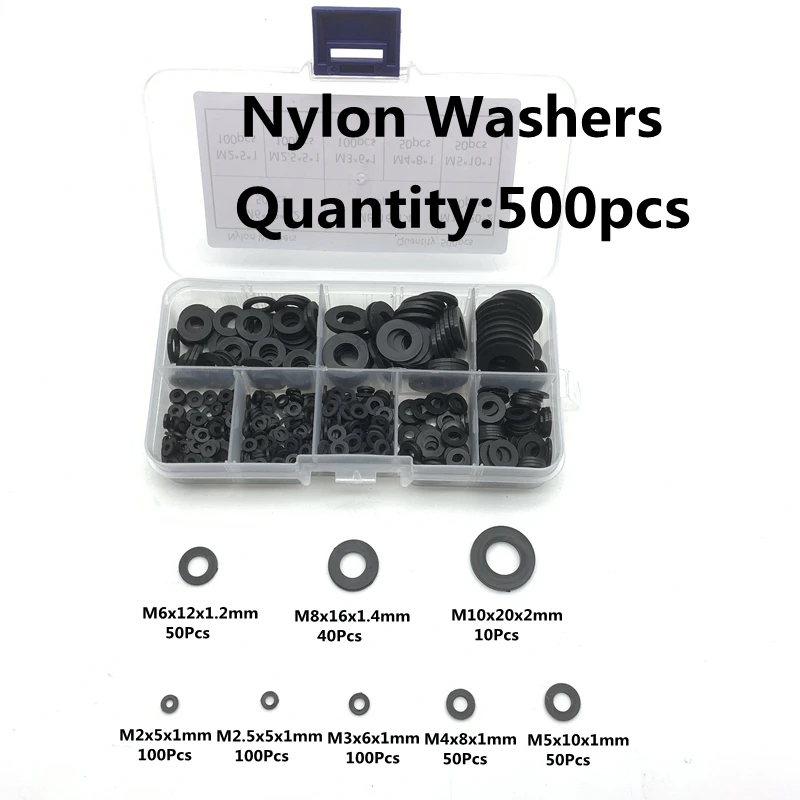 

Nylon Gasket M2 M3 M4 M5 M6 M8 M10 Round Hard Screw Washer Screw Fastener Washer Thicken Insulated Nylon Flat Washers