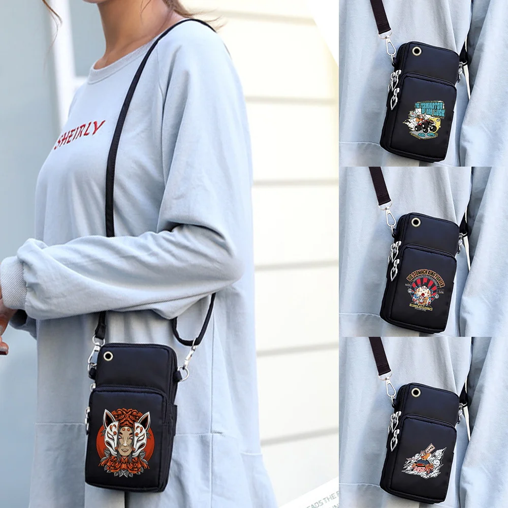 

Universal Mobile Phone Bag for IPhone 13 12 Mini 11 XS Huawei Xiaomi Samsung Case Bags Harajuku Mask Series Theme Shoulder Pack