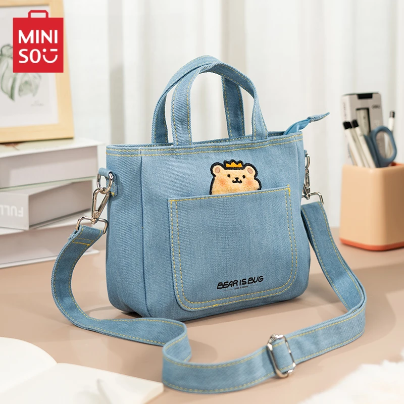 Сумка Miniso Bearisbug через плечо оригинальная портативная вместительная сумочка