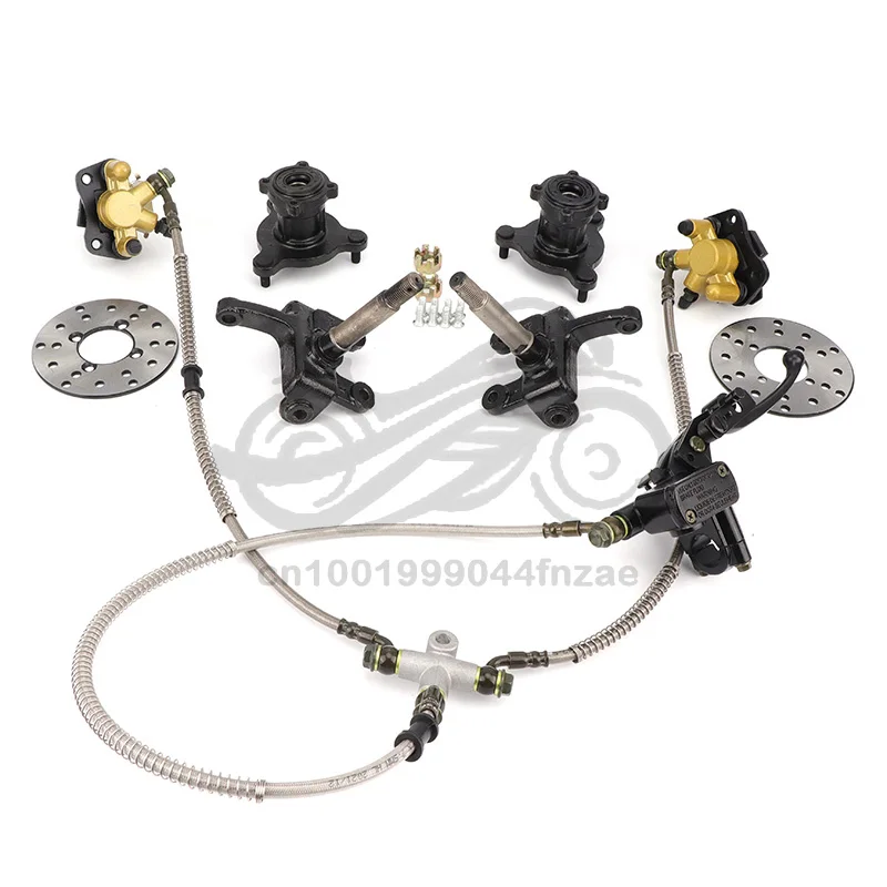 1 Set 4 Stud Steering Strut Knuckle Spindles with 108mm Disc Brake kit Wheel Hubs For DIY Electric ATV UTV Golf Buggy Bike Parts