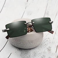 zerosun glass sunglasses male black brown glasses crystal stone lens anti scratch fashion rimless frameless eyewear
