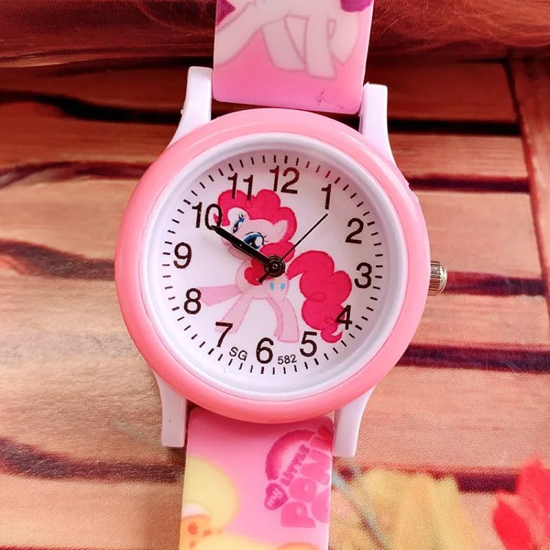 Лидер продаж Силиконовые Детские часы My Little Pony Pinkie Pie милые модные кварцевые
