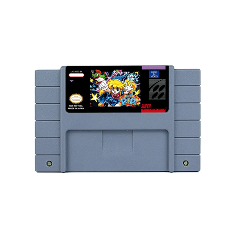 

Magical Pop'n Action Game for SNES 16 Bit Retro Cart Children Gift