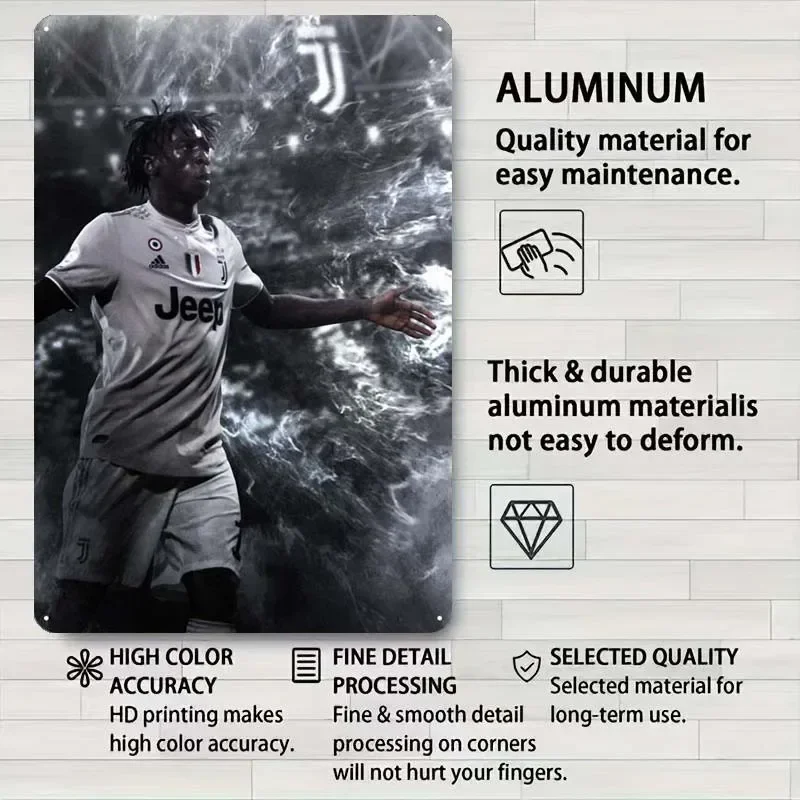 Moise Kean Sports Металлический Плакат Клуб Америка Винтаж Металлическая Вывеска