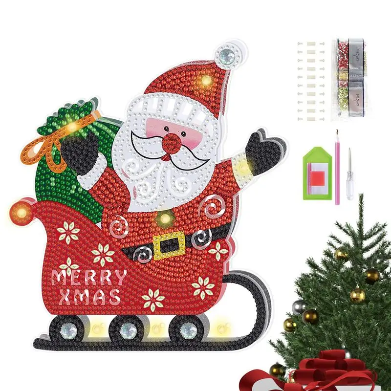 

Led Crystal Rhinestone Christmas Painting Crystal Rhinestone Painting Craft Kit Christmas Crystal Rhinestone Embroidery Craft