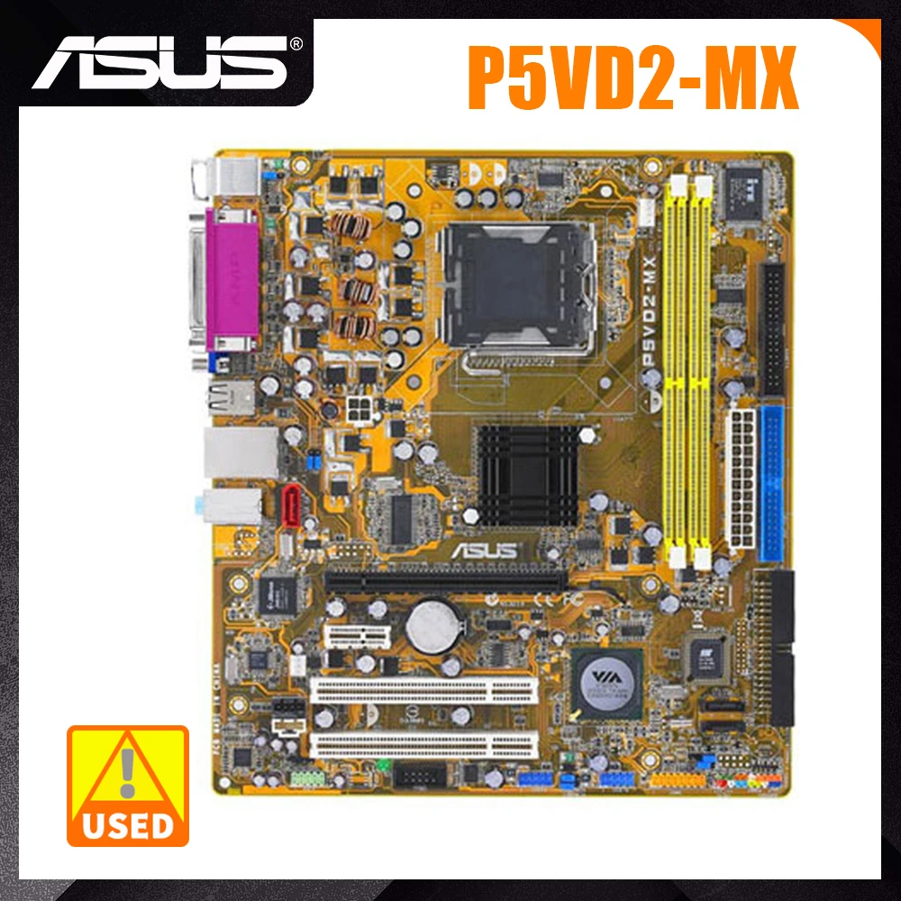 Материнская плата ASUS P5VD2-MX LGA 775 P4M890 для настольного ПК DDR2 Pentium D/Pentium 4/Celeron PCI-E 16X USB2.0