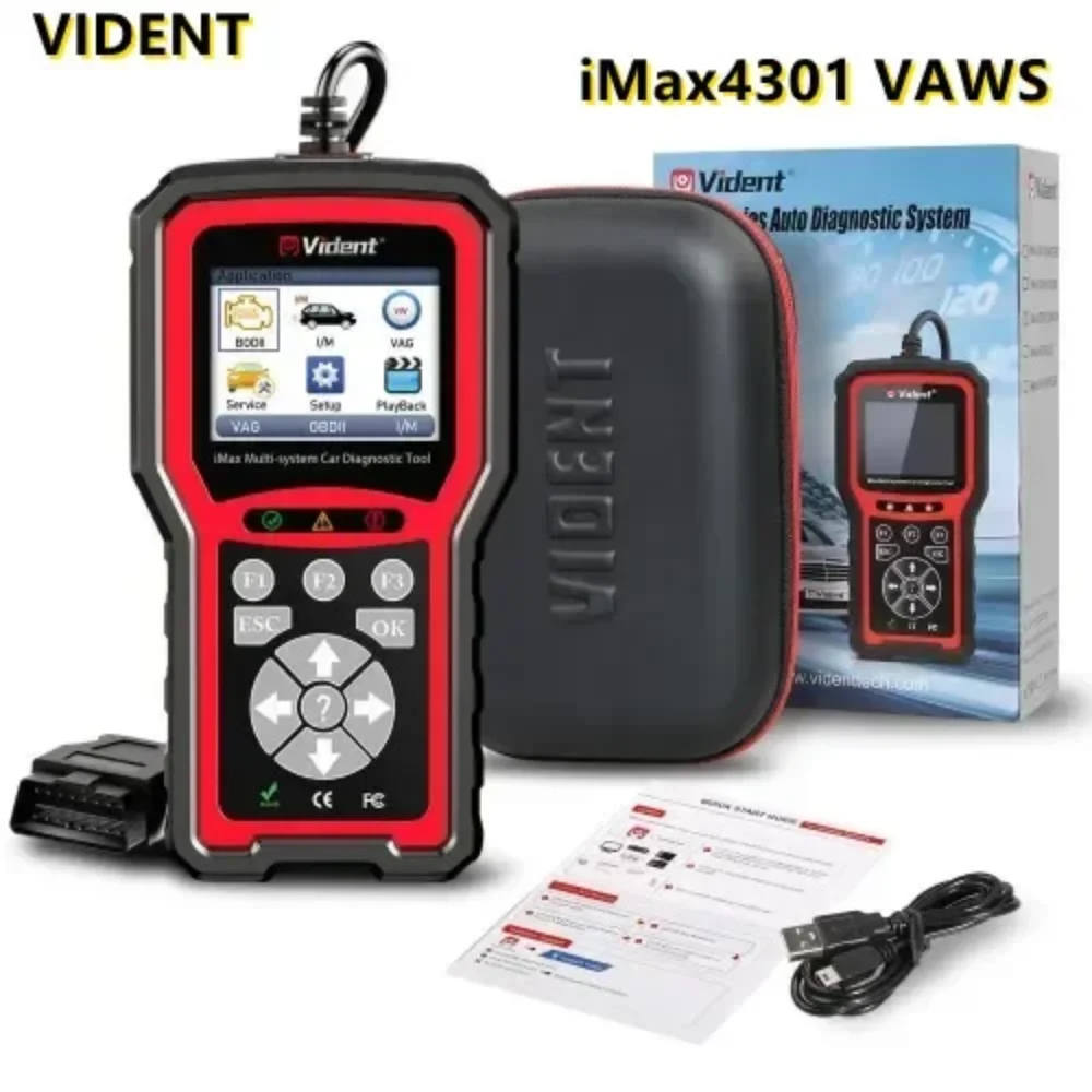 Фото Новый диагностический инструмент VIDENT IMax4301 VAWS V-A-G OBD с поддержкой 9 специальных функций и 16 сервисных функций, считыватель кодов OBDII. №1