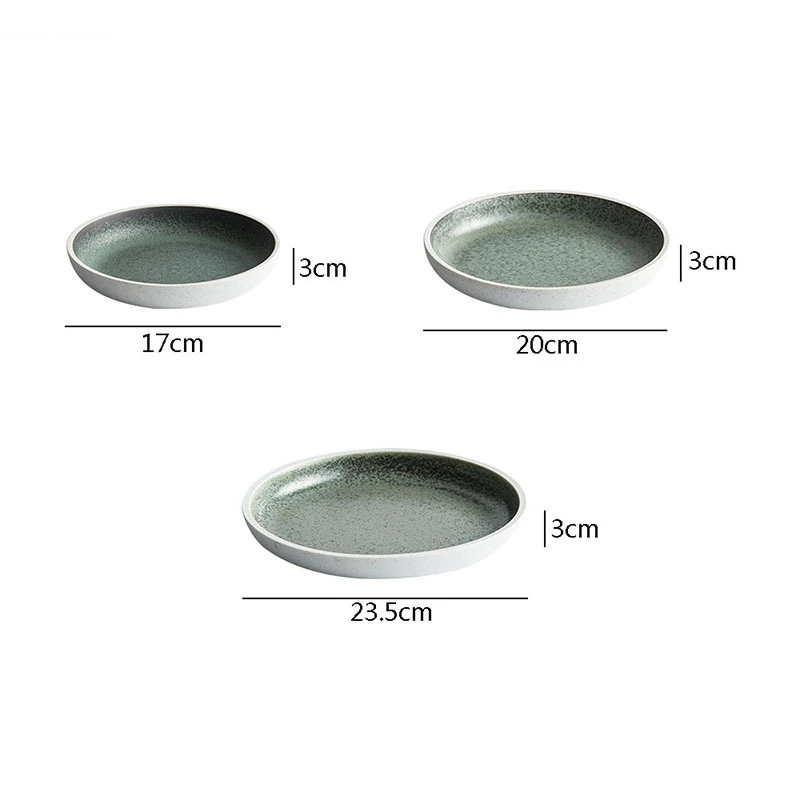 Винтажная круглая керамическая глубокая тарелка для ресторана десерта спагетти