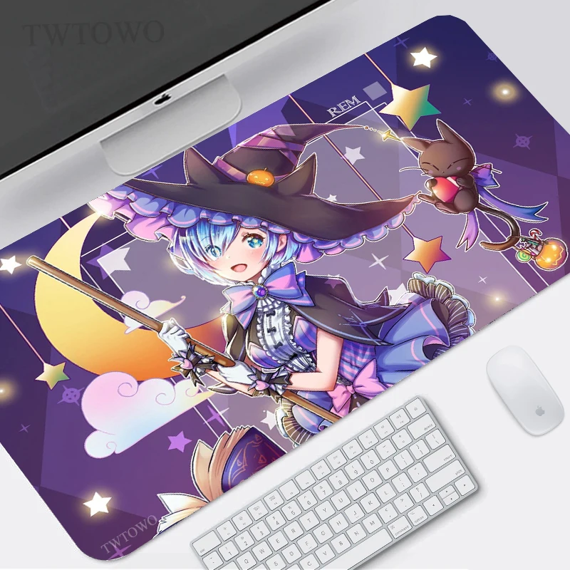

Большой коврик для мыши Rem Re Zero, игровой коврик XL HD под заказ, Большой Мягкий Нескользящий, для офиса, настольного компьютера, XXL