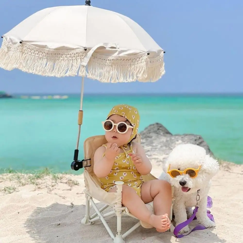 

Useful Outdoor Fringe Beach Sun Umbrella stroller umbrella Universal Anti-UV