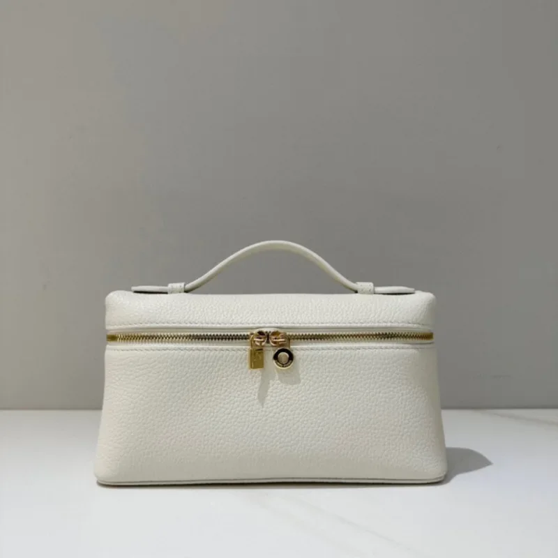 

2023 European and American Luxury Design High Quality Soft Cowhide Lunch Box Bag Commuter Handbag Makeup Bag Wallet for Women
