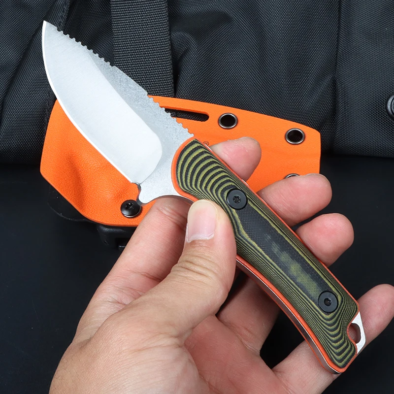 Нож с фиксированным лезвием/оранжевая ручка G10 карманный нож для выживания на