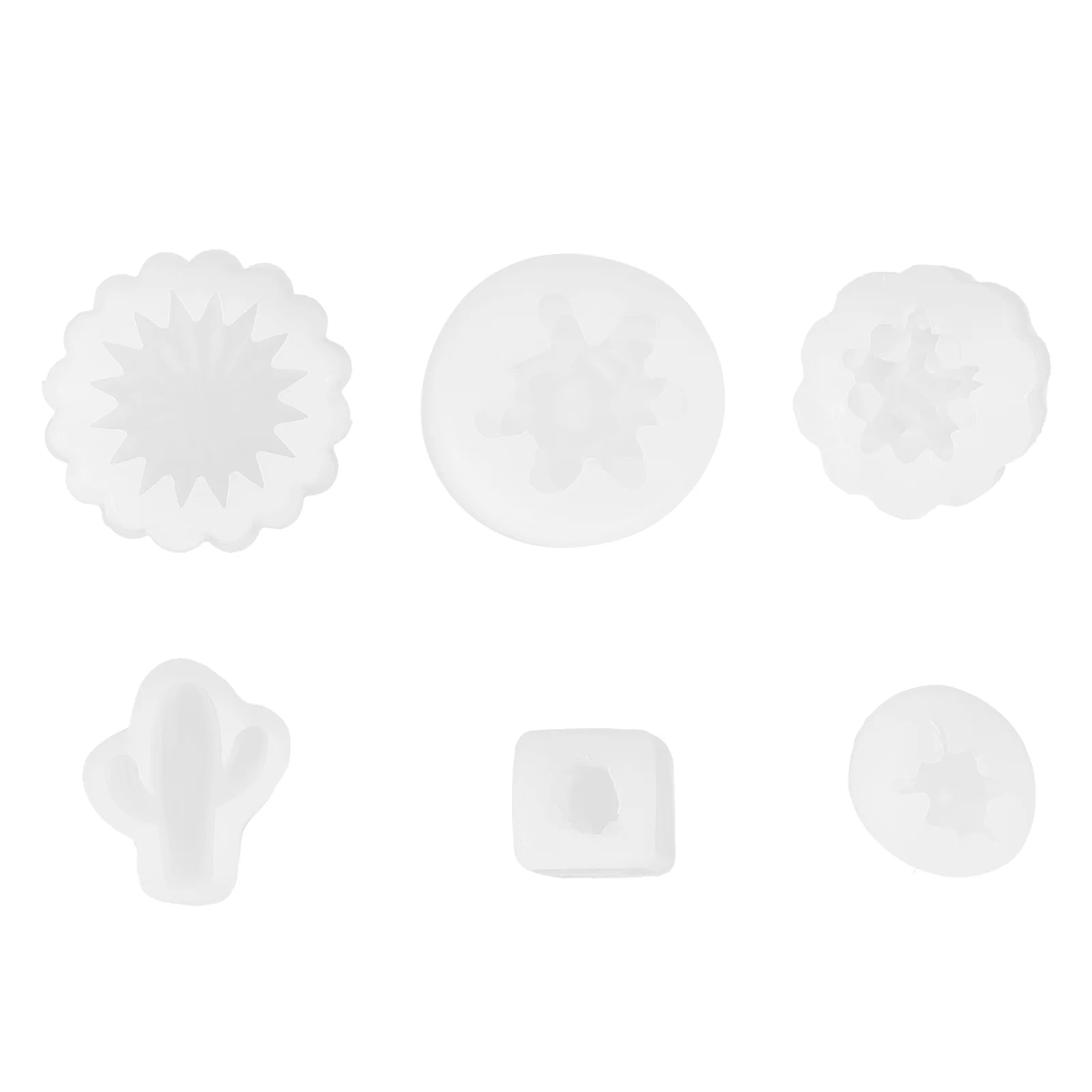 

6 Pcs Silicone Mold Candles Molds Making Tools DIY Soap Succulent Plants