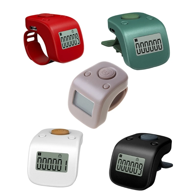 

6 Digit Bead Prayer Counter Clicker Digital LCD Finger Ring Tally Counter