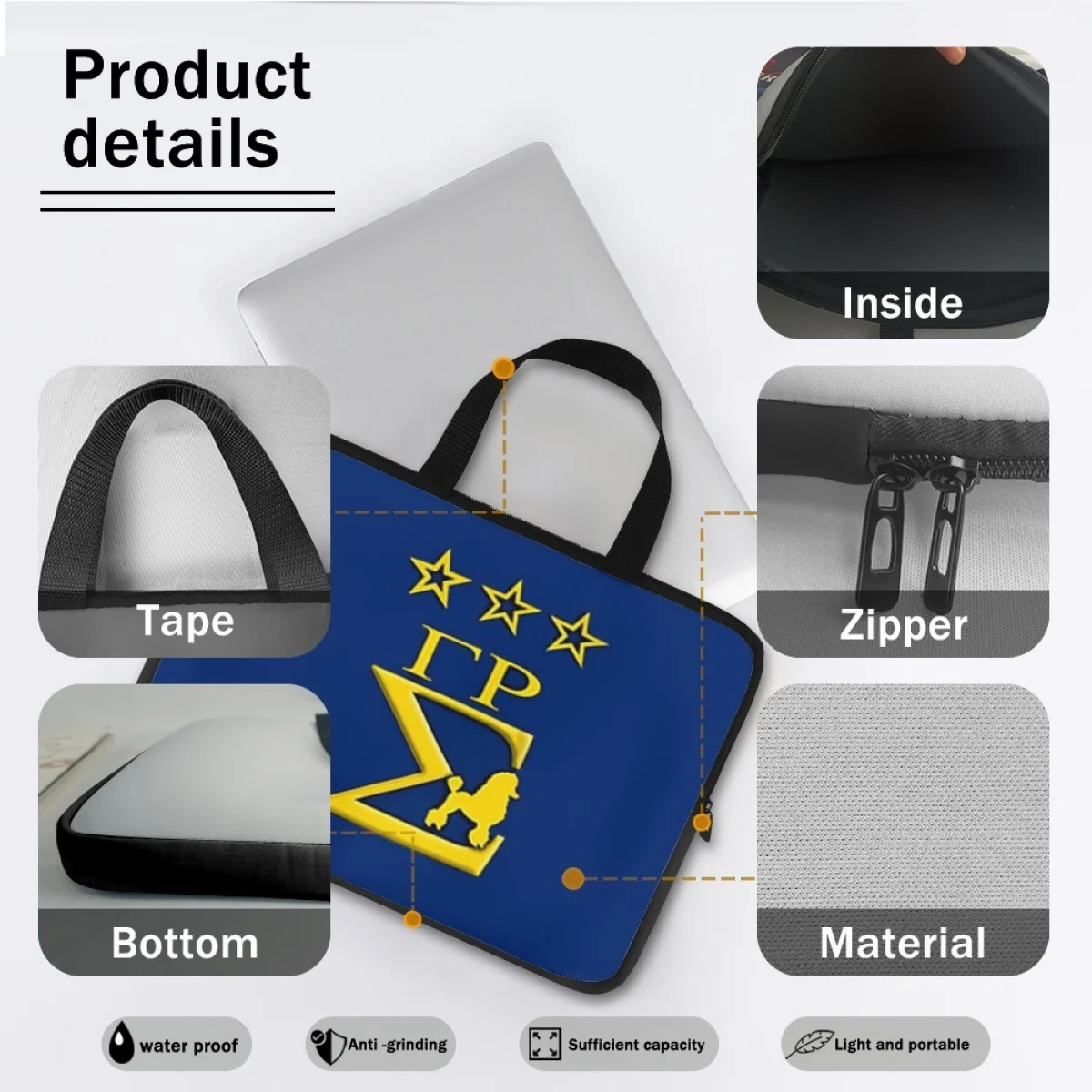 Sigma Gamma Rho Роскошные Дизайнерские повседневные сумки-тоут с принтом, портфель, винтажные сумки на молнии для ноутбука, универсальные сумки для планшетов (art.: 3920c190071af) - 3920c190071af